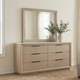 Savannah Light Grey Colour MDF Ample Storage Dresser Mirror