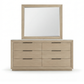 Savannah Light Grey Colour MDF Ample Storage Dresser Mirror