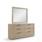 Savannah Light Grey Colour MDF Ample Storage Dresser Mirror