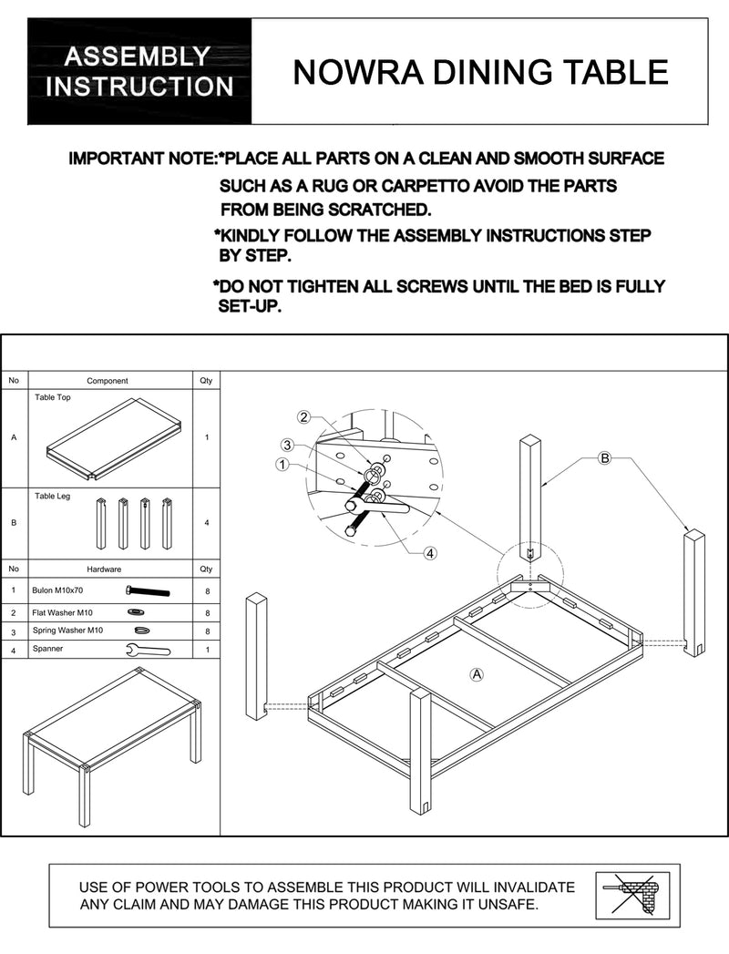Nowra Solid Acacia Timber Medium Size Dining Table With 6X Linen Upholstered Chair