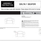Delta 3+2+1 Seater Fabric Power Recliner with Power Headrest & Zero-Wall Design