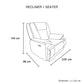 Haven 3+1+1 Seater Power Recliner Sofa Set with USB & Type-C Charging in Grey