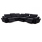 Henley Grey Charcoal Beige Fabric Modular Sectional Reclining Sofa with Storage