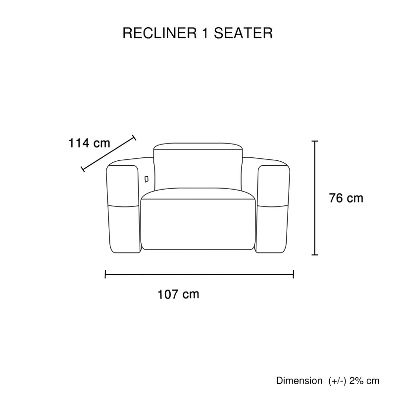 Delta 3+2+1 Seater Fabric Power Recliner with Power Headrest & Zero-Wall Design