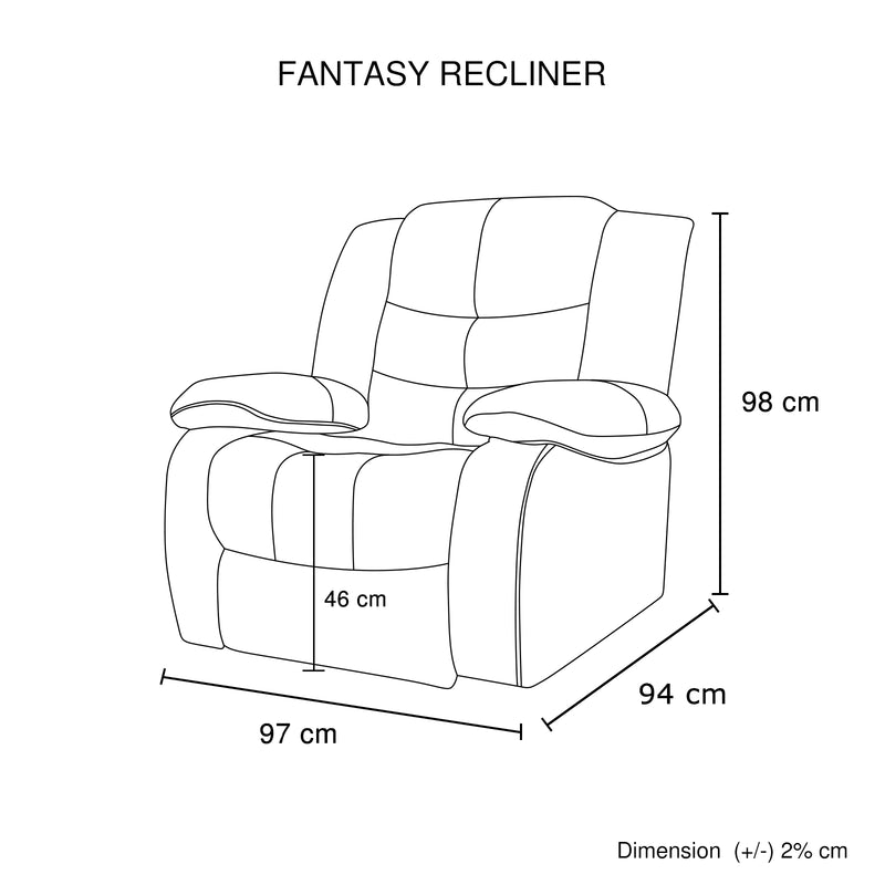 Fantasy 3+1+1 Seater Recliner Sofa Faux Leather Couch Multiple Colour