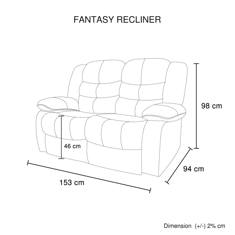 Fantasy 3+2 Seater Recliner Sofa Faux Leather Couch in Multiple Colour