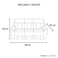 Windsor 3+2 Seater Top Grain Leather Electric Recliner Sofa