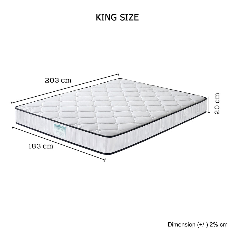 Non-Woven Damask Fabric 6 turn Pocket Coil Spring and Foam Sleep System 2 Mattress