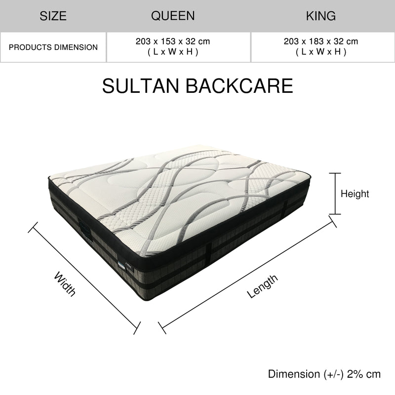 Pocket Coil Knitted Fabric 24 cm Sultan Mattress