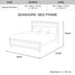 Seashore 4 Pcs Bedroom Suite in Solid Acacia Timber in Silver Brush Colour