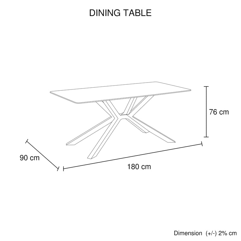 Rex Dining Table 1x with 6pcs Billy Dining Chair