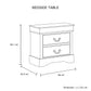 Spencer Solid Wooden Multiple Colour Bedside Table with 2 Drawers