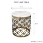 Troy Lamp Table with Faux Marble top Round Shape Electroplating Golden Base