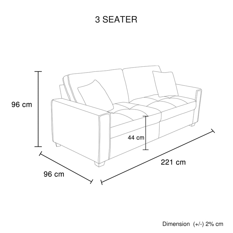 Milano 3+2 Seater Sofa Set Fabric Multilayer Individual Pocket Spring