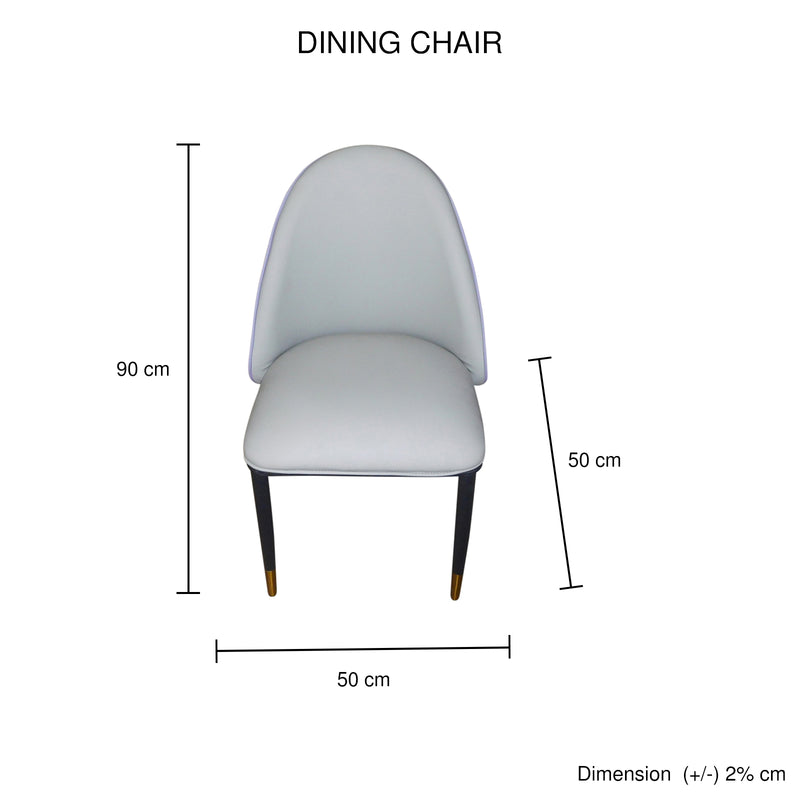 Shell 2X Dining Chairs Purple Colour Premium Leatherette Carbon Steel Frame Firm Support
