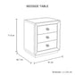 Germany Bedside Table MDF Silver Colour Mirrored Work 3 Drawers