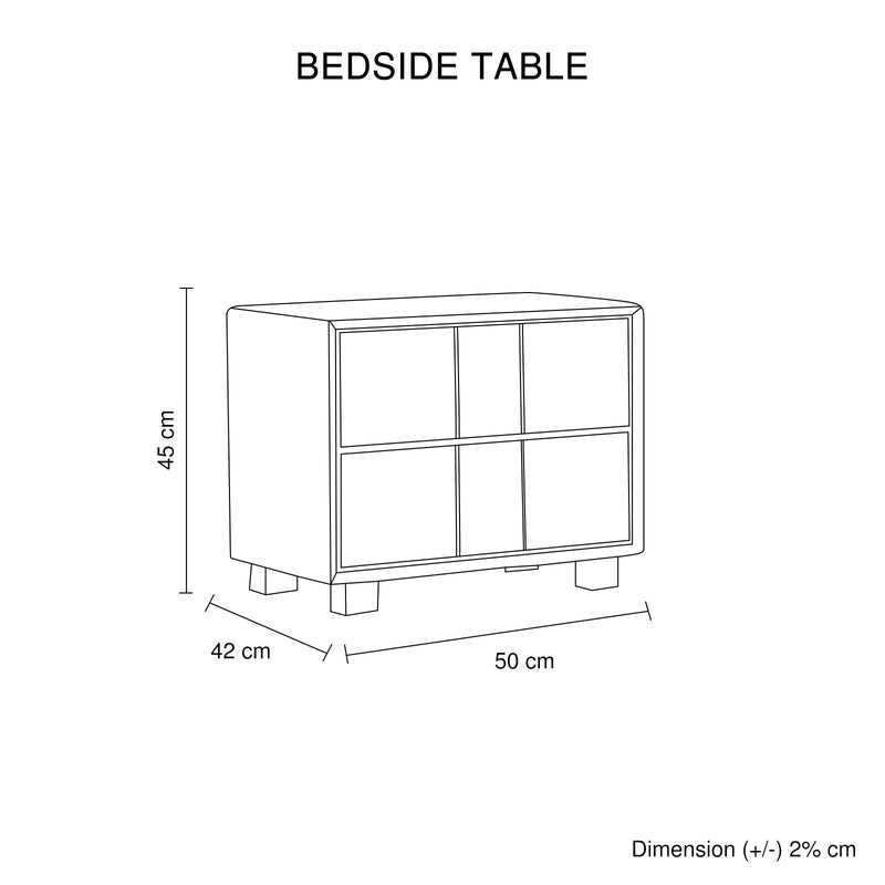 Louis 4pcs Bedroom Suite in Premium Leatherette With Storage Tallboy