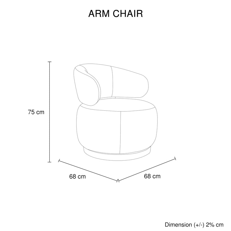 Ophelia Fabric Accent Chair Swivel Feature Stainless Steel Base