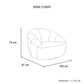 Pearl 360° Swivel Fabric Armchair