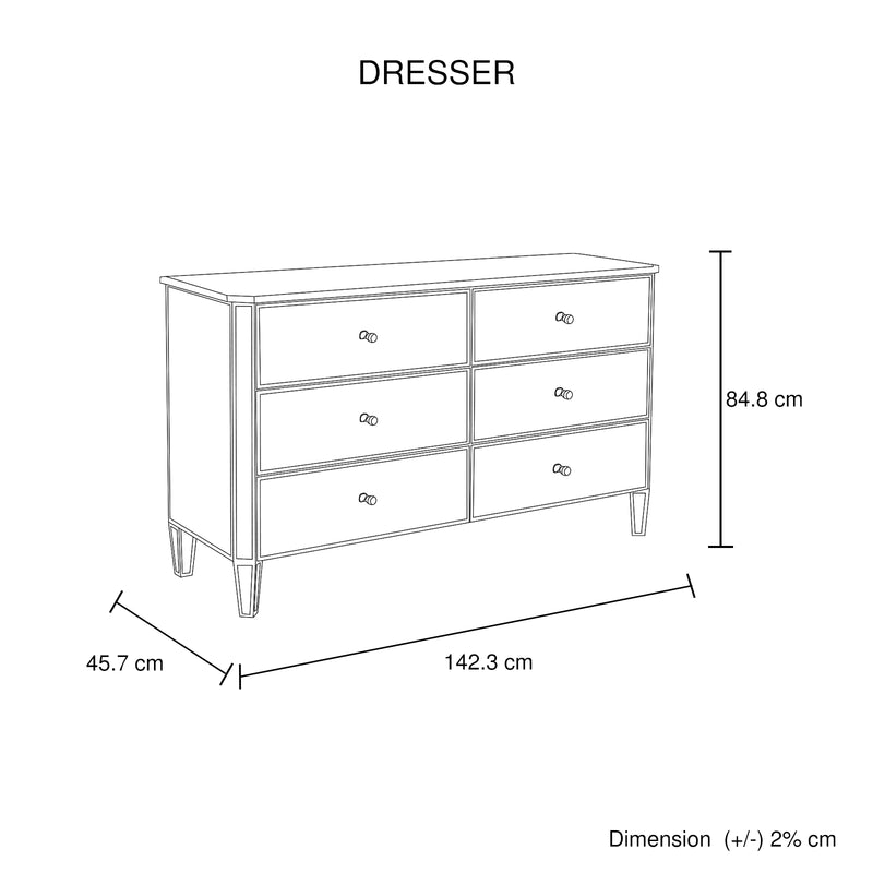 Antique Gold Colour 4pcs Dresser Bedroom Suite Velvet Upholstery Tufted Headboard Deep Quilting