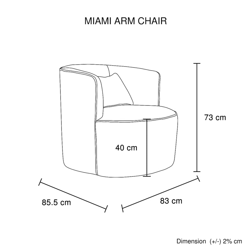 Miami Arm Chair Grey Fabric Upholstery Stripe Design Wooden Structure Rotating Metal Chassis