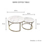 Mars Coffee Table Stainless Gold Frame & Top Marble White