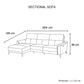 William Top Grain Leather Electric Recliner Chaise Sofa with Storage