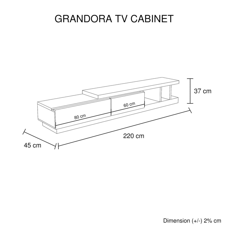 Grandora Glossy TV Cabinet With Multiple Colour