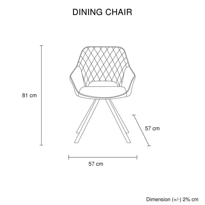 Lena 1x Powder Coating Dining Table with 6pcs Leatherette Padded Upholstery Dining Chair