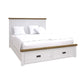 Marley Miami White Pine Wood Bed with Storage Drawers