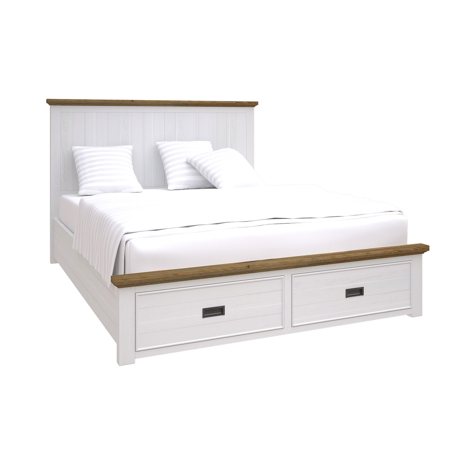 Marley Bookend Headboard MDF Storage Drawers Multiple Size Bed Frame