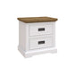 Marley MDF Board Two Drawers Slim Metal Handles Bedside Table