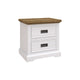 Marley MDF Board Two Drawers Slim Metal Handles Bedside Table