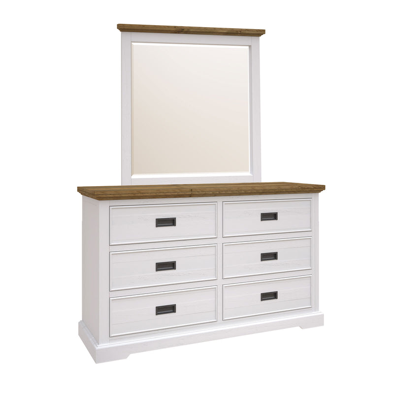 Marley MDF Board Slate Grey Finishing Six Drawers Slim Metal Handles Dresser