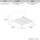 Poppy Fabric Upholstered Bed with Metal Frame