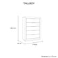 Savannah Oak Color Solid Rubber Wood Tallboy with Storage drawers