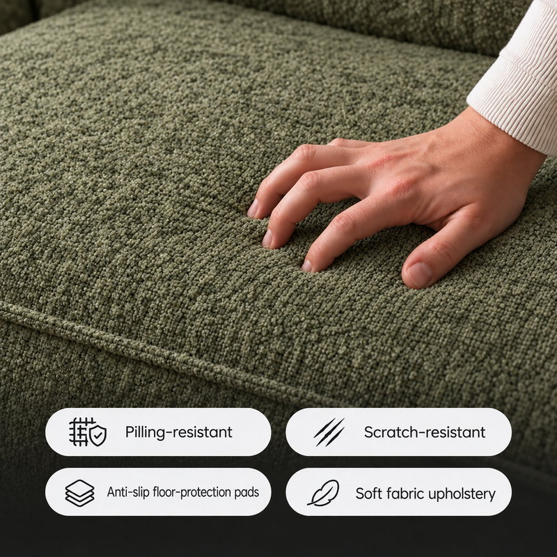 Bethany Modern Frameless Compressed Fabric 3+2 Seater Sofa