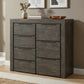 Cromwell Contemporary Grey 7-Drawer Tallboy with Slim Metal Handles
