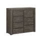 Cromwell Contemporary Grey 7-Drawer Tallboy with Slim Metal Handles