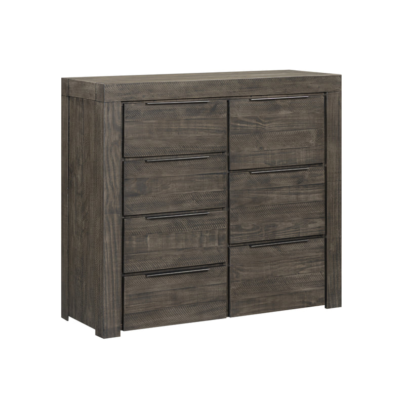 Cromwell Contemporary Grey 7-Drawer Tallboy with Slim Metal Handles
