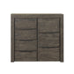 Cromwell Contemporary Grey 7-Drawer Tallboy with Slim Metal Handles