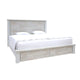 Valencia Coastal Grey and Miami White Colour Storage Multiple Size Solid Pine Timber Bed Frame