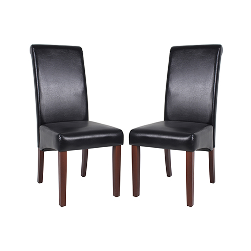 New 2x Swiss wooden Frame Leatherette Dining Chairs in Multiple Colour