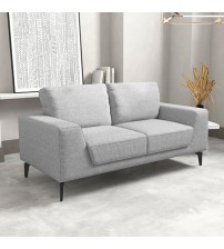 Hopper 2 Seater Sofa In Linen Fabric Light Grey Lounge