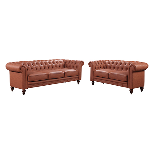 Madeline 3S+2S Soft and Sleek Brown Colour Sofa