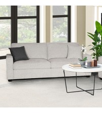 Milano 3 Seater Sofa Set Polyester Fabric Multilayer Two Pillows Attached Individual Pocket Spring
