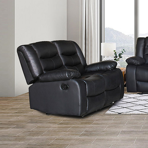 Fantasy 2 Seater Recliner Sofa In Faux Leather Lounge Wooden Frame Couch In Multiple Colour