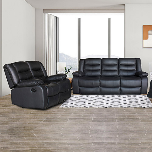Fantasy 3+2 Seater Recliner Sofa In Faux Leather Lounge Wooden Frame Couch In Multiple Colour