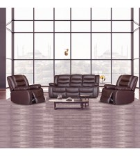 Fantasy 3+1+1 Seater Recliner Sofa In Faux Leather Lounge Wooden Frame Couch In Multiple Colour