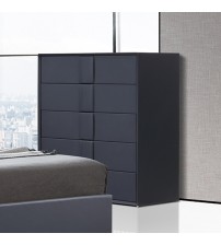 Prado Tallboy MDF Construction Fabric Upholstery Five Storage Drawers